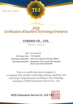 CUBEBIO certificate 1